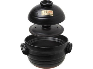 Kagetsu Bankoware Double Lid Rice Claypot Size