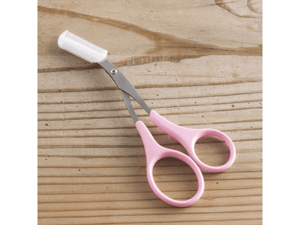 Kai 9 Eyebrows Comb Scissors 0809 KQ 0809comb with eyebrows scissors Pink Make