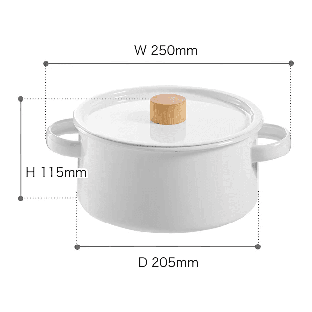 Kaico Enamel Two-Handle Pot