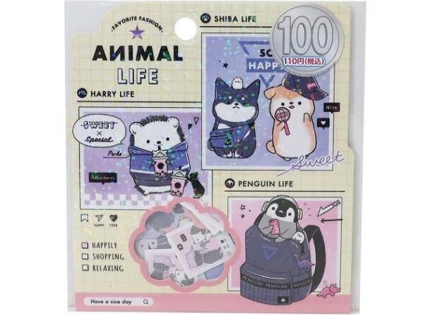 Kamio Animal Life Mini Sticker Set