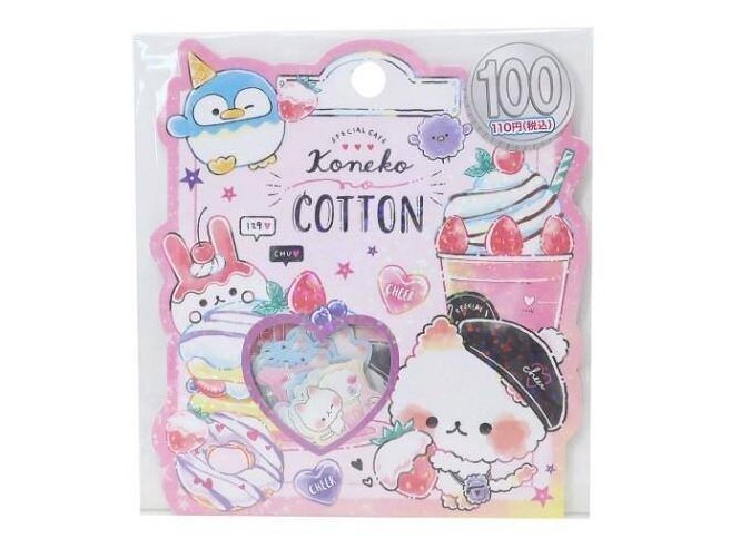 Kamio Koneko No Cotton Mini Sticker Set