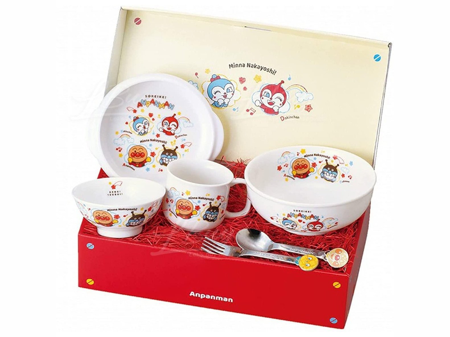 Kanesho Anpanman Kids Tableware 6pc Gift Set