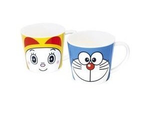 Kanesho Doraemon Dorami Face Pair Mug 2P Set