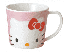 Kanesho Hello Kitty Face Mug