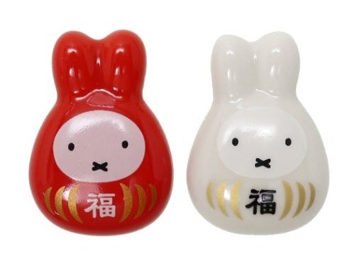 Kanesho Miffy Daruma Porcelain Chopstick Rest 2P Set