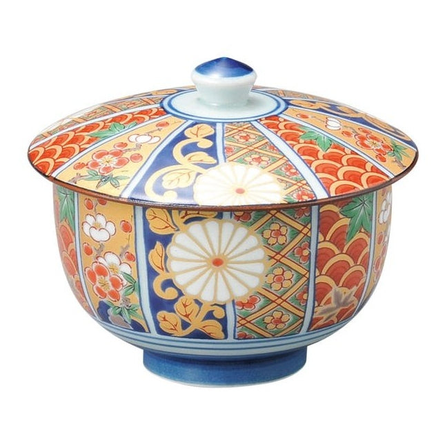 Kinsai Imari yaki Yunomi Tea Cup with Lid 200ml