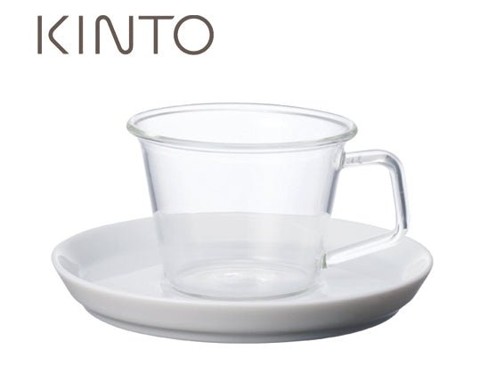 Kinto CAST Espresso Cup &amp; Porcelain Saucer - 90ml