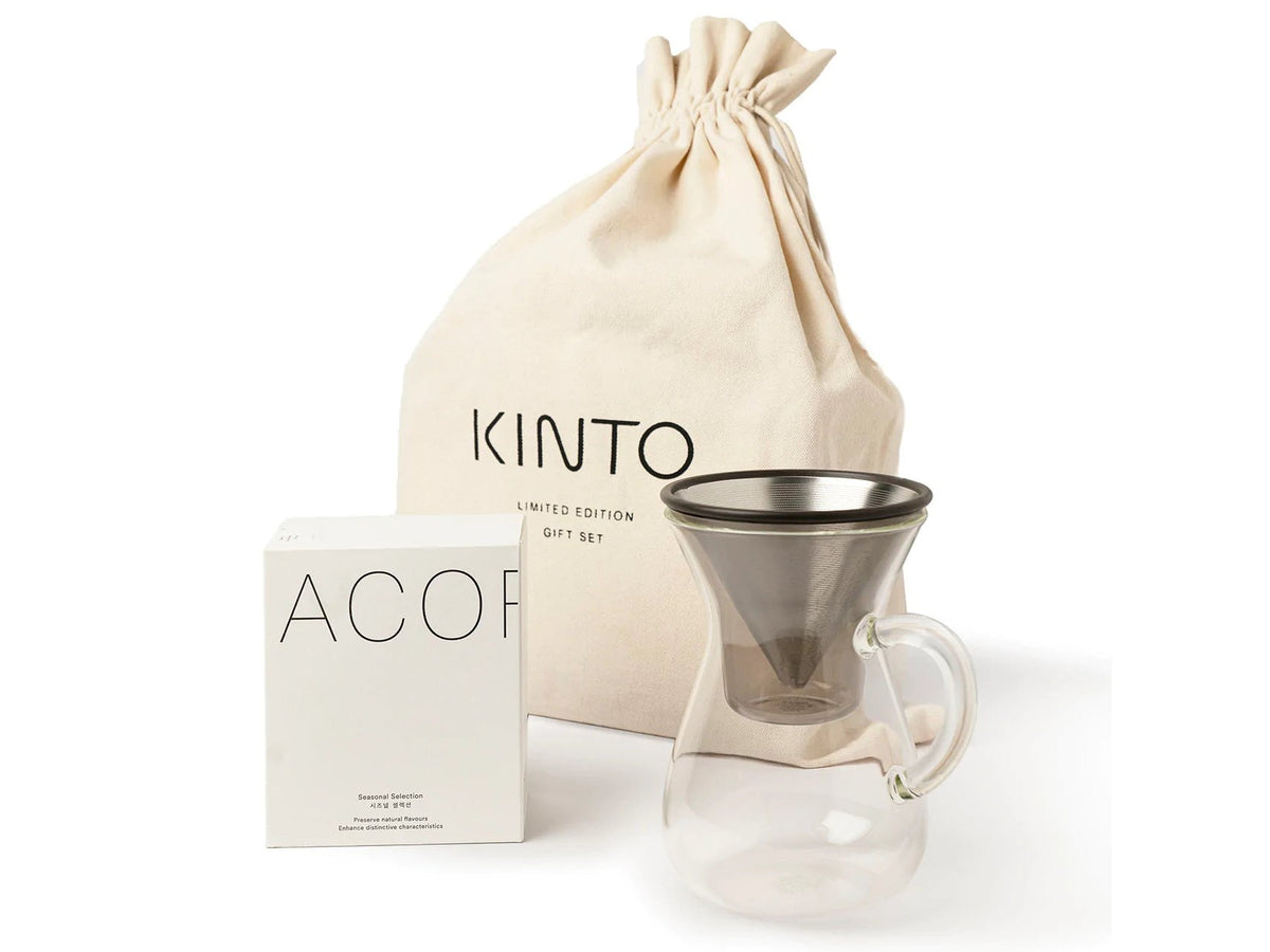 Kinto Gift Set Coffee Carafe Brew Set &amp; Yukro Filtered Coffee 250g