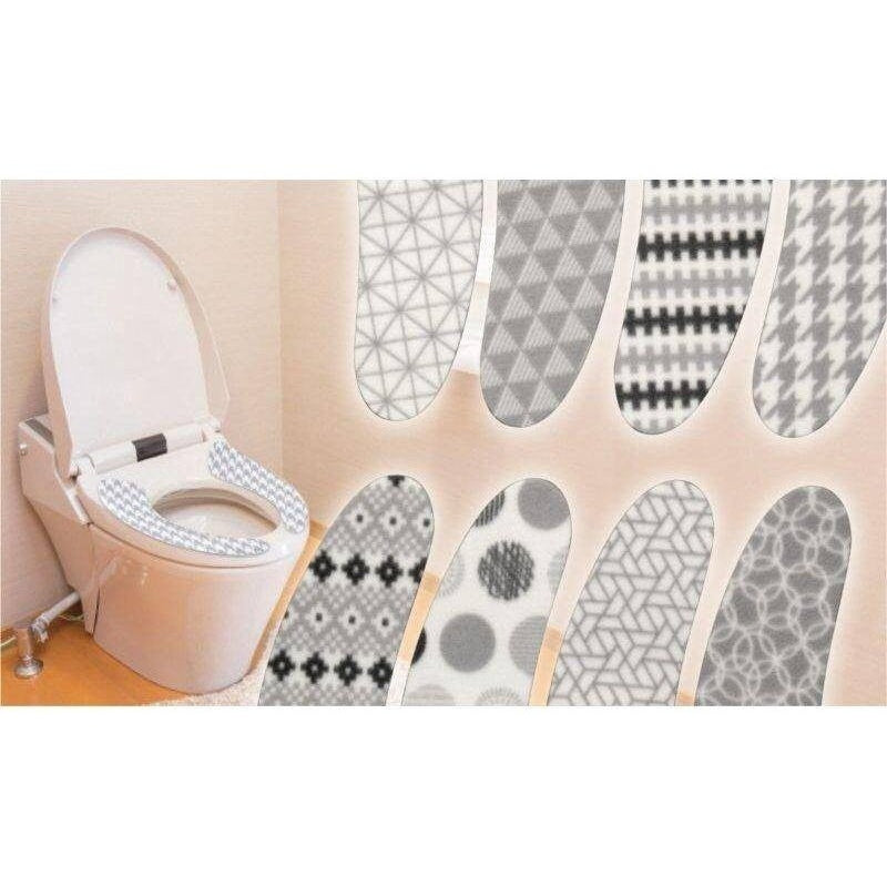 Kokubo Toilet Seat Sheet Candy Tone White Gray