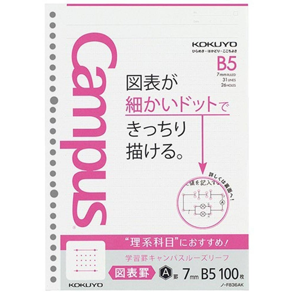 Kokuyo B5 Campus Loose Leaf Lined (100 sheets) - MINIMARU