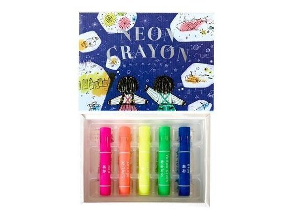 Kokuyo Neon Crayon Colours
