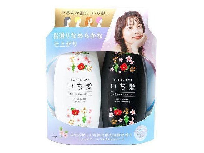 Kracie Ichikami Shampoo Conditioner Set Ml Black White