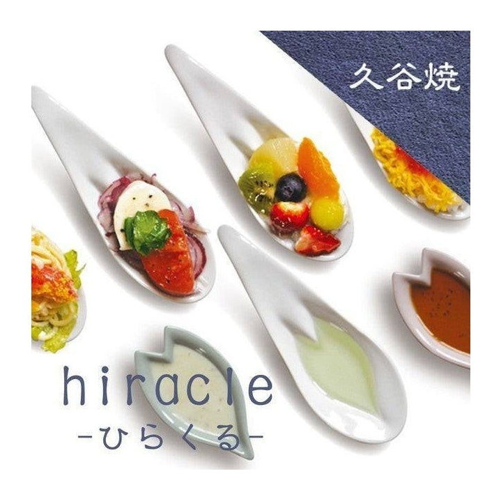 Kutani Hiracle Sakura Petal Renge Spoon & Petal Plate 2pcs Set