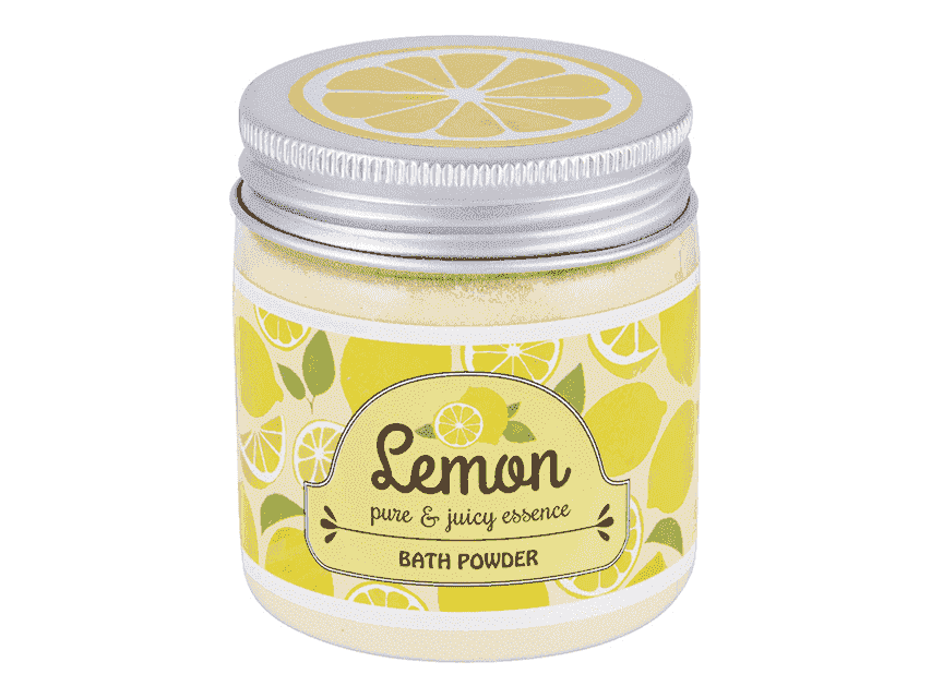 Lemon Bath Powder Jar