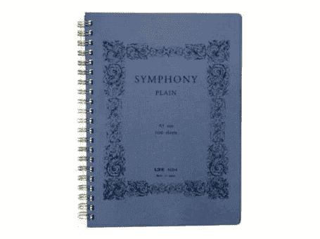Life Stationery Japanese Paper &#39;Symphony&#39; Notebook Plain Navy