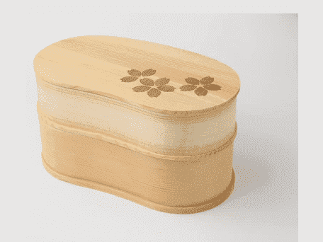 Life Tier Sakura Wood Bento Lunch Box ml