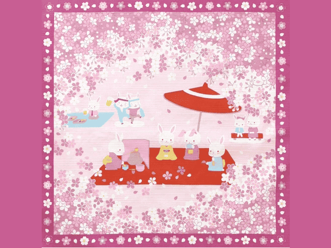 Maeda Pink Spring Furoshiki Wrapping Cloth cm