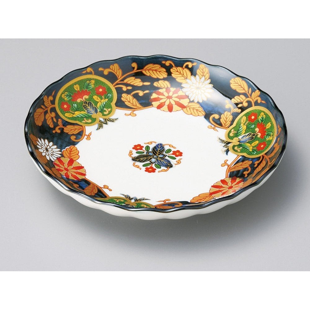 Manjyugiku Minoware Chrysanthemum Plate 19D