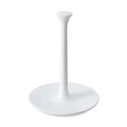 White minimalist bathroom cup stand with non-slip base and silicone tip