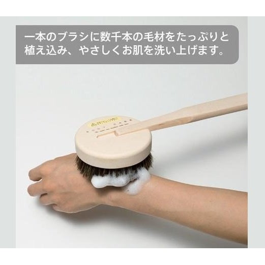 Marna Hinoki Japanese Cypress Body Brush Long-Handled
