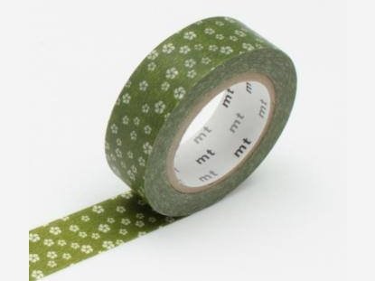 Masking Tape MT Single Roll Blossoms Green