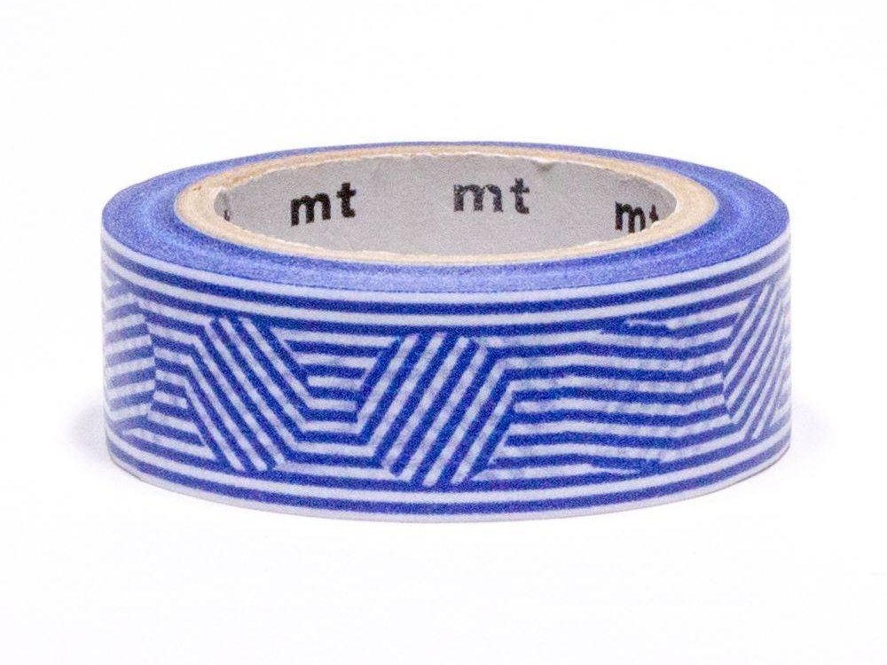 Masking Tape MT Single Roll Border Circle Blue