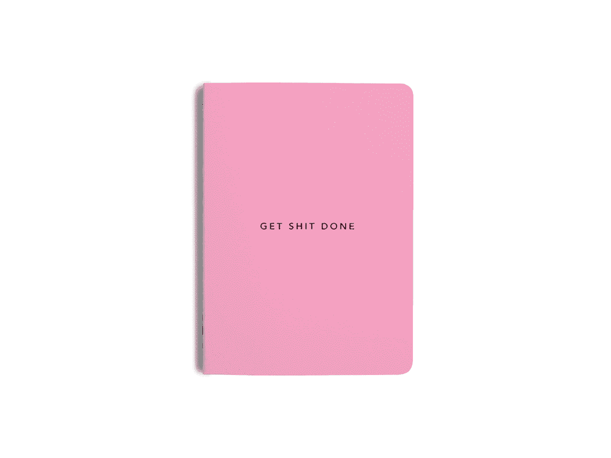MiGoals Get Shit Done Notebook Soft Cover Hot Pink