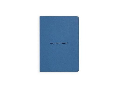 MiGoals Get Shit Done Notebook Soft Cover Minimal Classic Blue