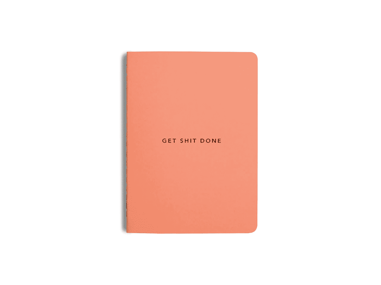 MiGoals Get Shit Done Notebook Soft Cover Tangerine