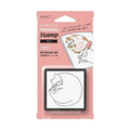 Midori Paintable Stamp featuring sleeping cat design in pink packaging