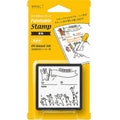 Midori Paintable Stamp with Exercise Bear design in yellow packaging