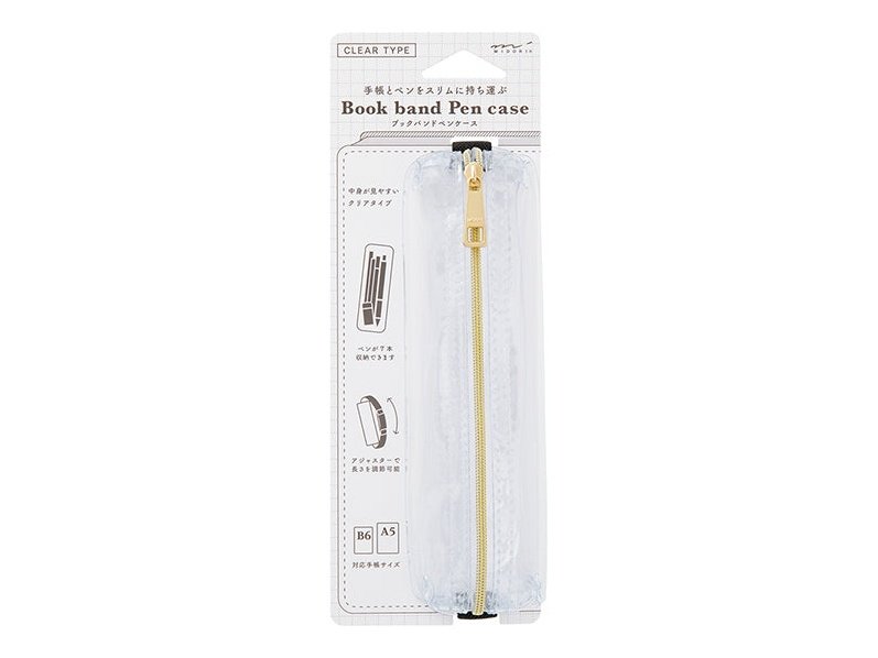 Midori Clear Book Band Pen Case