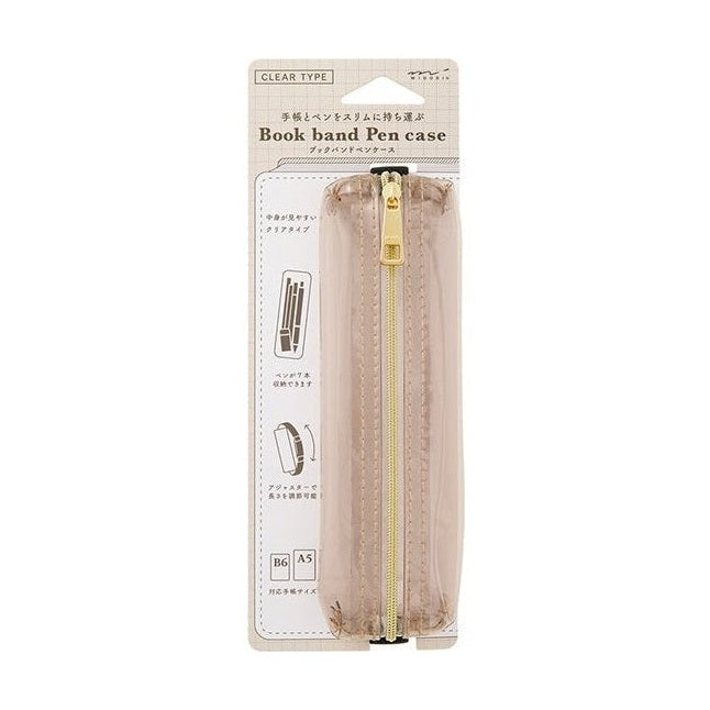 Midori Clear Book Band Pen Case