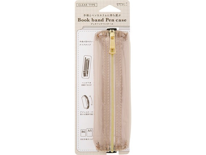 Midori Clear Book Band Pen Case