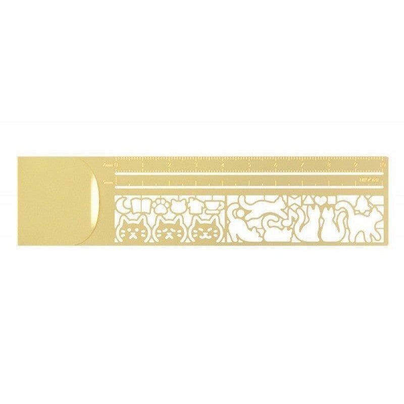 Midori Clip Ruler Cat