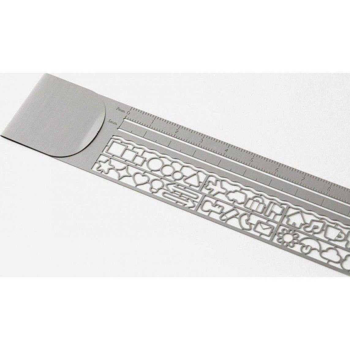 Midori Clip Ruler Silver