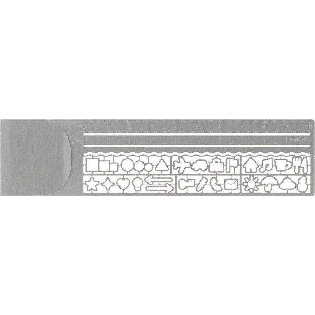 Midori Clip Ruler Silver
