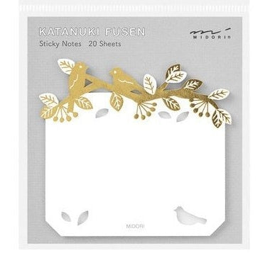 Midori Die-Cut Sticky Note Bird Pattern
