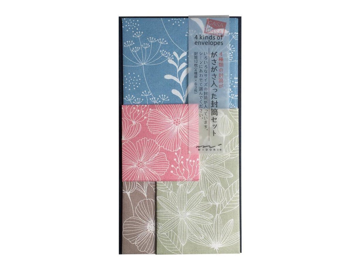 Midori Gasa Envelope Set Floral