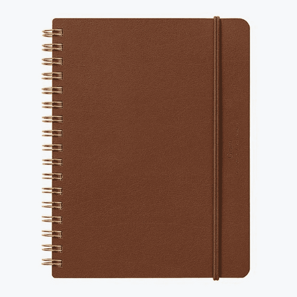 Midori Grain Leather Notebook B6