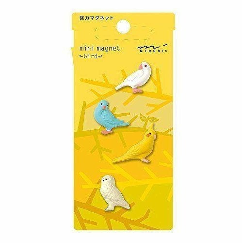 Midori Mini Magnet Bird 4pc