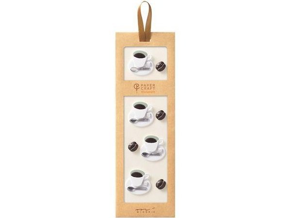 Midori Papercraft Sticker Set Motif Coffee