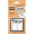 Midori Paintable Stamp shopping list clipboard design in orange packaging