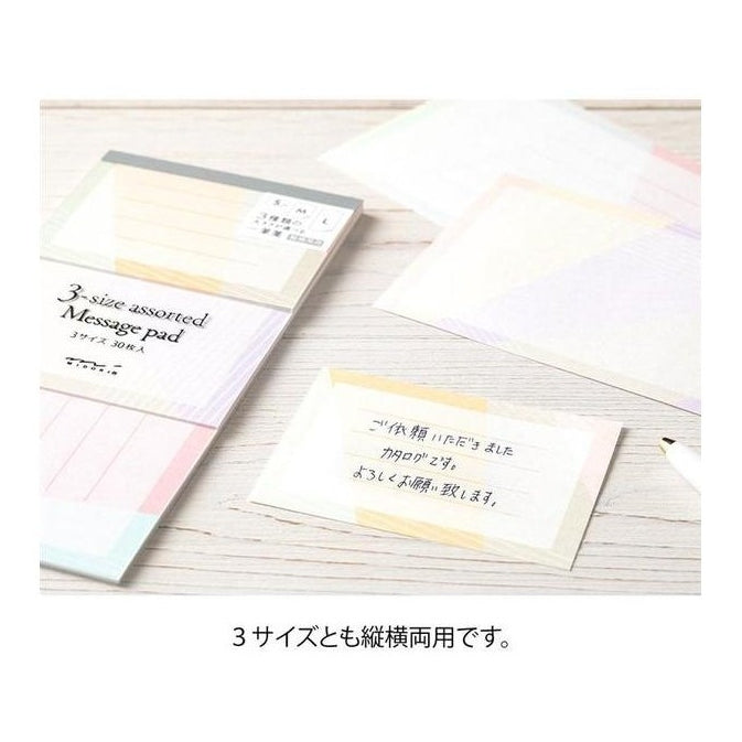 Midori 3-Size Message Pad Colour Bloc