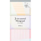 Midori 3-Size Message Pad Colour Bloc