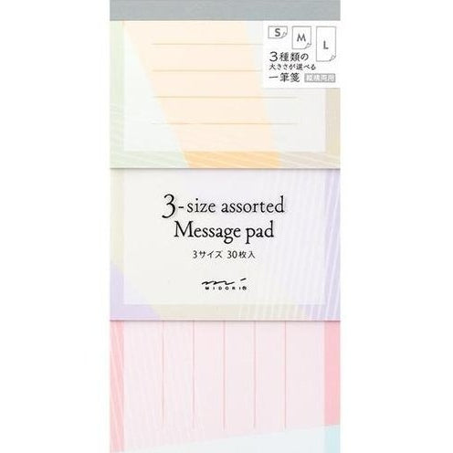 Midori 3-Size Message Pad Colour Bloc