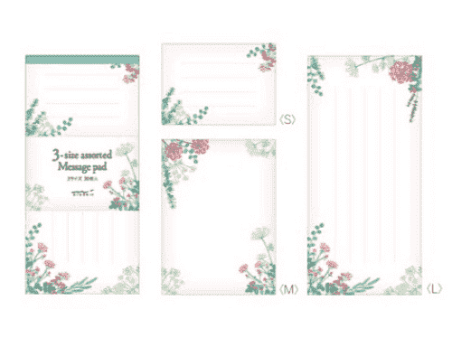 Midori -Size Message Pad Flower Bouq