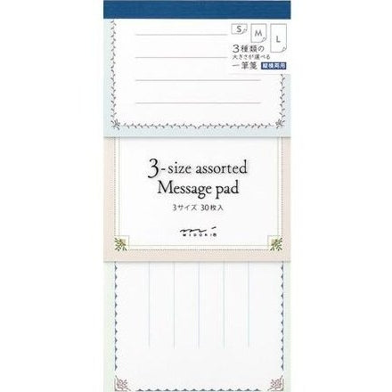Midori 3-Size Message Pad Notes