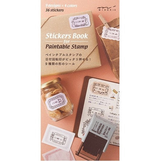 Midori Stickers Book for Paintable Stamp 36 Stickers