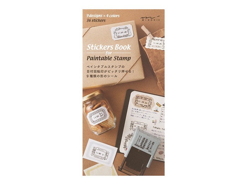 Midori Stickers Book for Paintable Stamp 36 Stickers